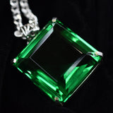 Certified Natural Topaz 133 Ct 925 Sterling Silver Pendant Rare Green Gemstone