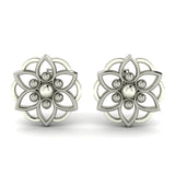 Sterling Silver Floral Stud Earrings for Women