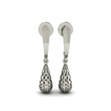925 Silver Openwork Teardrop Drop Earrings
