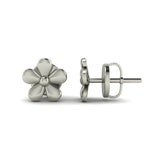 Sterling Silver Floral Stud Earrings (925 Silver)