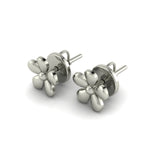 Sterling Silver Floral Stud Earrings (925 Silver)