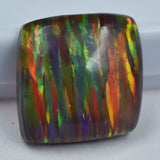 Rare 15.65 Ct Natural Opal | Certified Multi-Color Cabochon Shape Loose Gemstone