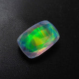 Rare 11.88 Ct Natural Doublet Opal | Certified Multi-Color Cushion Cut Loose Gemstone