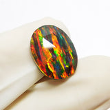 Certified Loose Gemstone – 5.45 Ct Multi-Color Doublet Opal, Oval Cut
