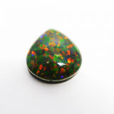 Certified 13.90 Ct Natural Doublet Opal – Pear Cut Multi-Color Gemstone, Pendant Size