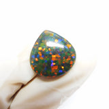 Certified 13.90 Ct Natural Doublet Opal – Pear Cut Multi-Color Gemstone, Pendant Size