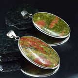 Natural 117.85 Carat Jasper CERTIFIED Pendant Oval Silver Pendant 925 Sterling