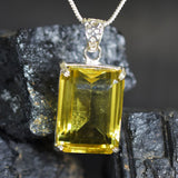 sterling silver emerald pendant