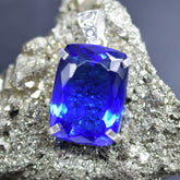 Certified Natural Blue Pendant Topaz Cushion Cut 80 Ct 925 Sterling Silver Gems