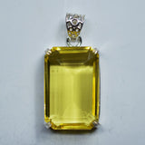 sterling silver emerald pendant