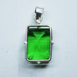 Certified 71.50 Ct Natural Green Topaz Pendant 925 Sterling Silver Gemstone