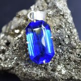 56.20 Ct Pendant Blue Topaz Natural 925 Sterling Silver Emerald Gems CERTIFIED