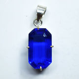 56.20 Ct Pendant Blue Topaz Natural 925 Sterling Silver Emerald Gems CERTIFIED