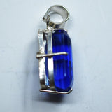 56.20 Ct Pendant Blue Topaz Natural 925 Sterling Silver Emerald Gems CERTIFIED