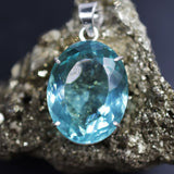 Lab Created Aquamarine Pendant 106.30 Ct 925 Sterling Silver Gems CERTIFIED