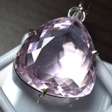 81 Ct Topaz Pendant 925 Sterling Silver Gemstone Lab-Created Trillion CERTIFIED