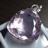 81 Ct Topaz Pendant 925 Sterling Silver Gemstone Lab-Created Trillion CERTIFIED