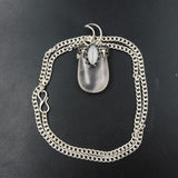 Beautiful Silver 925 Rose Quartz 118.45 Ct Fancy Pendant With Chain Lite Pink
