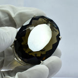 Brown Quartz Oval Cut 111.25 Ct Natural 925 Sterling Silver Pendant CERTIFIED