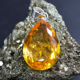 Lab Created Pendant 925 Sterling Silve 104.25 Ct yellow Sapphire Gems CERTIFIED