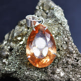 75.90 Honey Topaz Pendant Lab Created 925 Sterling Silve Gemstone CERTIFIED