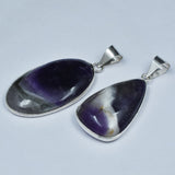Amethyst Oval-Pear 925 Silver Pendant Healing Stone 87.65 Ct CERTIFIED Gemstone
