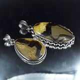 140 Ct Septarain Oval Cut 925 Silver Pendant Healing Stone Gemstone CERTIFIED