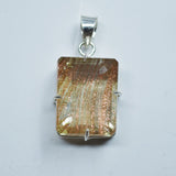 104.45 Ct CERTIFIED Natural SUNSTONE Gems 925 Sterling Silver Pendant For Gift