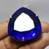 Lab-Created 139 Ct Trillion Topaz 925 Sterling Silver Pendant Gemstone CERTIFIED