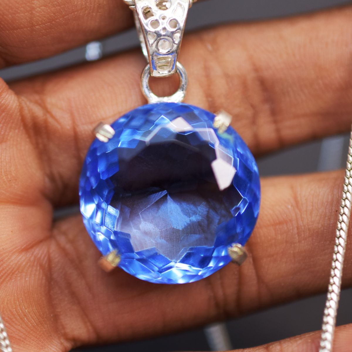 natural topaz pendant