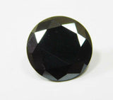 Synthetic Moissanite Loose Gemstones Black Round 5.60 Ct Glamorous 10 mm Size