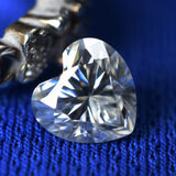 Moissanite Pair Gemstone CERTIFIED 4.5 MM VVS1 D Color 2 Pcs Heart Cut