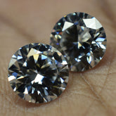 Synthetic Moissanite VVSI D Color Stunning Round Diamond CERTIFIED 4 mm 2 Pcs