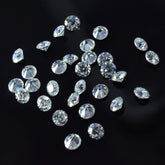 2 mm Lot Synthetic Moissanite CERTIFIED Gemstone Top Round Cut VVSI Clarity