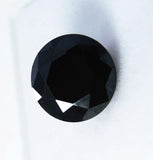 Natural Black Moissanite Round Shape 2.14 Ct Loose Gemstones