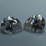 CERTIFIED Moissanite Pair Pear Shape Loose Gemstone 5x7 MM VVS1 D Color 2 Pcs