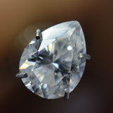 Pear Shape CERTIFIED Moissanite Loose Gemstone 2.00 Carat VVS1 D Color 1 Pcs