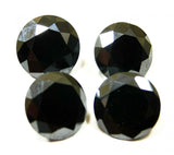 Synthetic Black Moissanite Round 8.10 mm Size 12 Carat Loose Gemstones 4 Stones