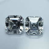 CERTIFIED 1.42 Ct Moissanite Pair Loose Gemstone 2 Pcs VVS1 D Color Square Cut