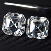 Moissanite Square Shape 2 Pcs CERTIFIED Gemstone Pair 3.00 Carat VVS1 D Color
