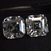 Moissanite 8.5x8.5 MM Pair CERTIFIED VVS1 D Color Square Cut Loose Gemstone