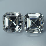 Moissanite Pair Gemstone CERTIFIED 5.5x5.5 MM VVS1 D Color Square Shape 2 Pcs