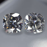 Pair Synthetic Moissanite 9x9 MM D Color VVS1 Gemstone 2 Pcs Square Cushion Cut