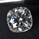 CERTIFIED Moissanite 7 x 7 MM VVS1 D Color Cushion Cut 2 Pcs Loose Gemstone Pair