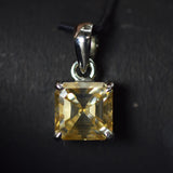 Synthetic Champagne Moissanite 13.9Ct CERTIFIED 925 Sterling Silver Gems Pendant