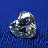 1 Pcs Heart Shape Moissanite 5.5 MM Loose Gemstone CERTIFIED VVS1 D Color