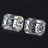 Moissanite Pair Loose Gemstone CERTIFIED 12x10 MM VVS1 D Color Radiant Cut 2 Pcs