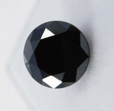 Natural Black Moissanite Round Shape 3 Ct Loose Gemstones