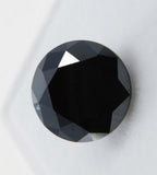 Natural Black Moissanite Round Shape 3 Ct Loose Gemstones
