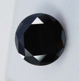 Natural Black Moissanite Round Shape 3.00 Ct Loose Gemstones